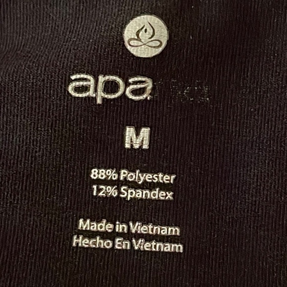 APANA Black & Pink & Grey Detail Design Leggings Sz. MD - Picture 16 of 16